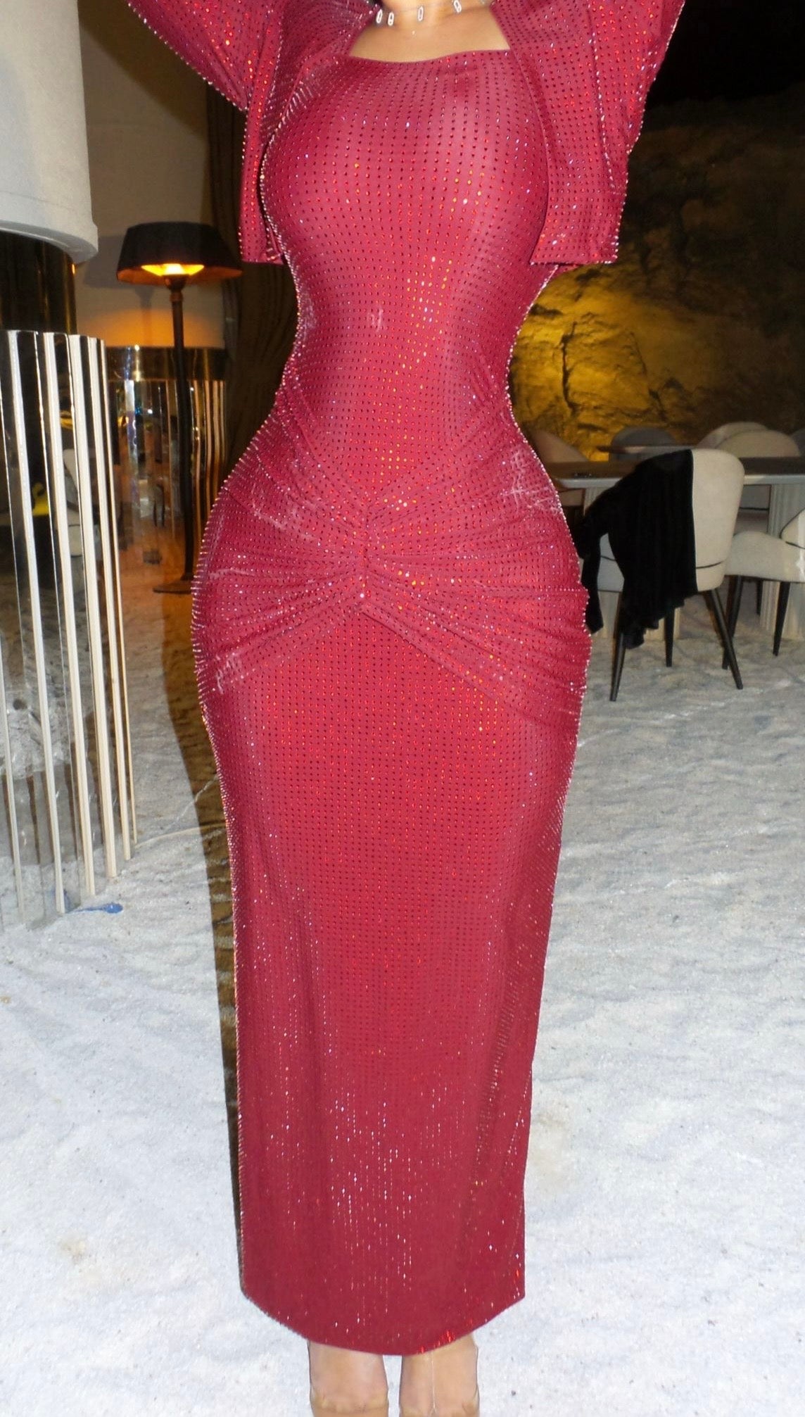 Red sparkly