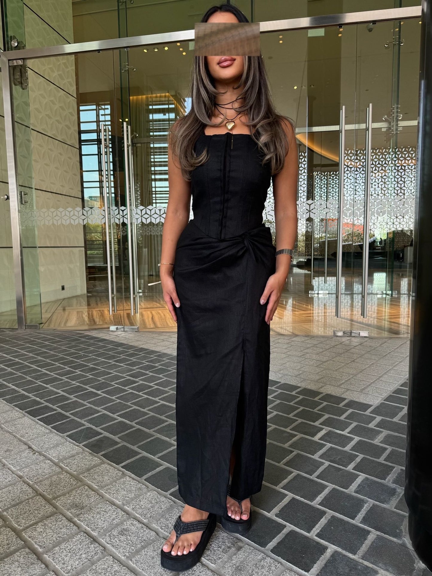Black - linen pure