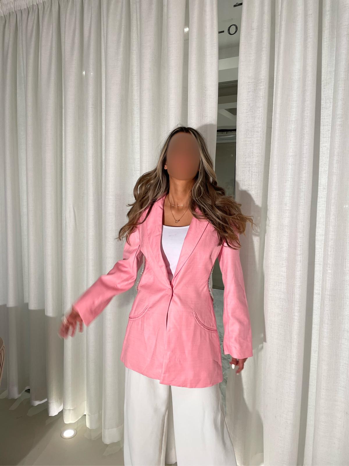 Crystal pink blazer
