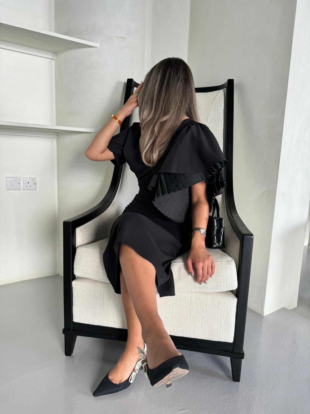 Ruffle blisse-black