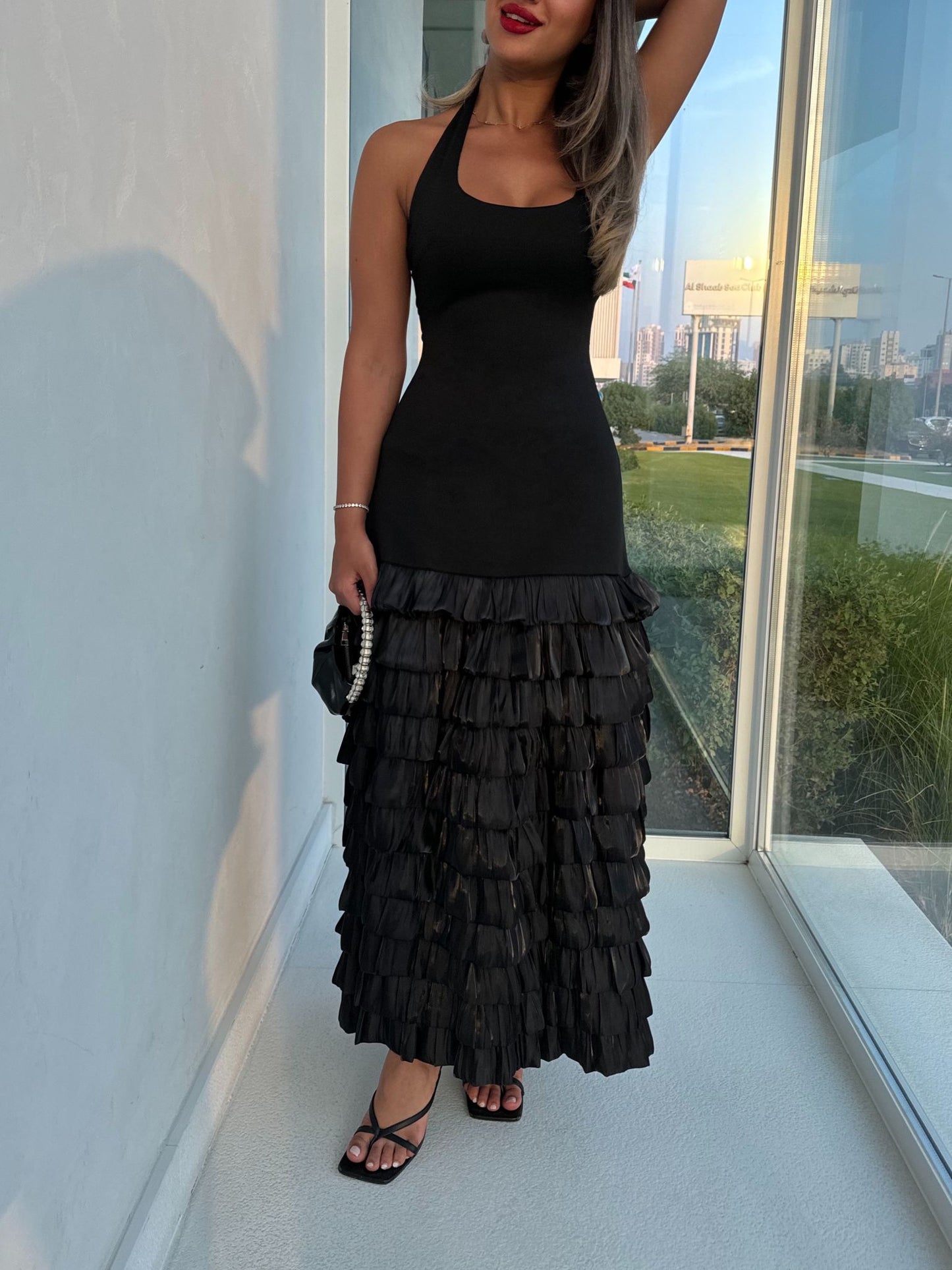 Black ruffle
