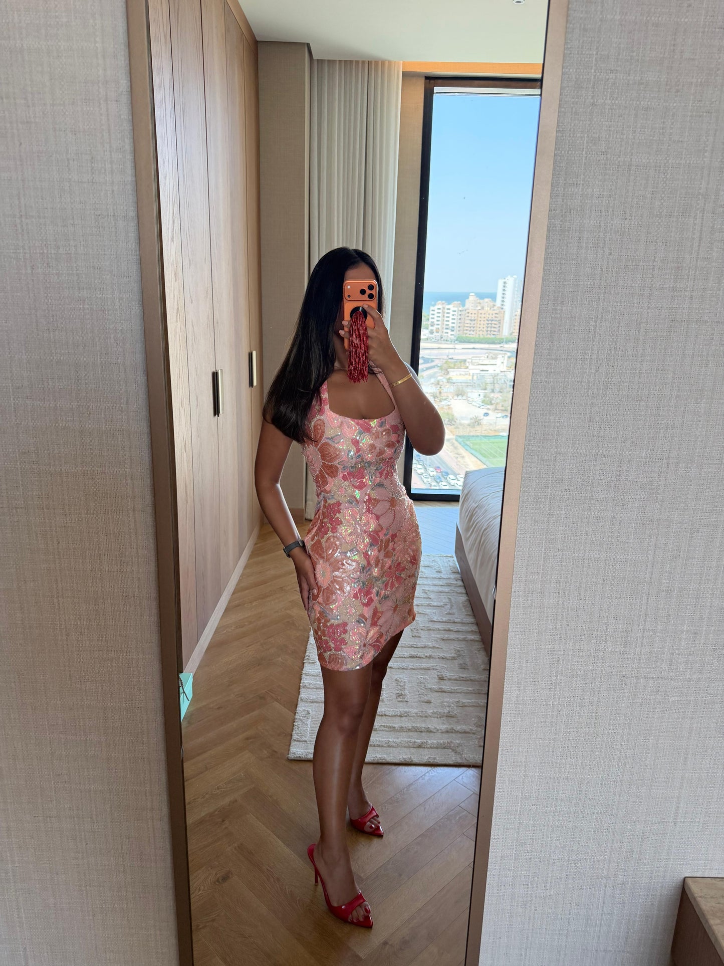 Lola dress -orange shadow