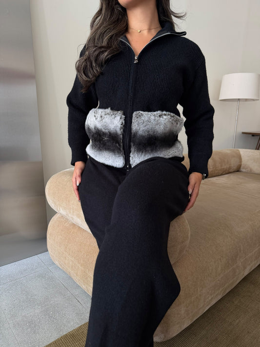 Fur set - black