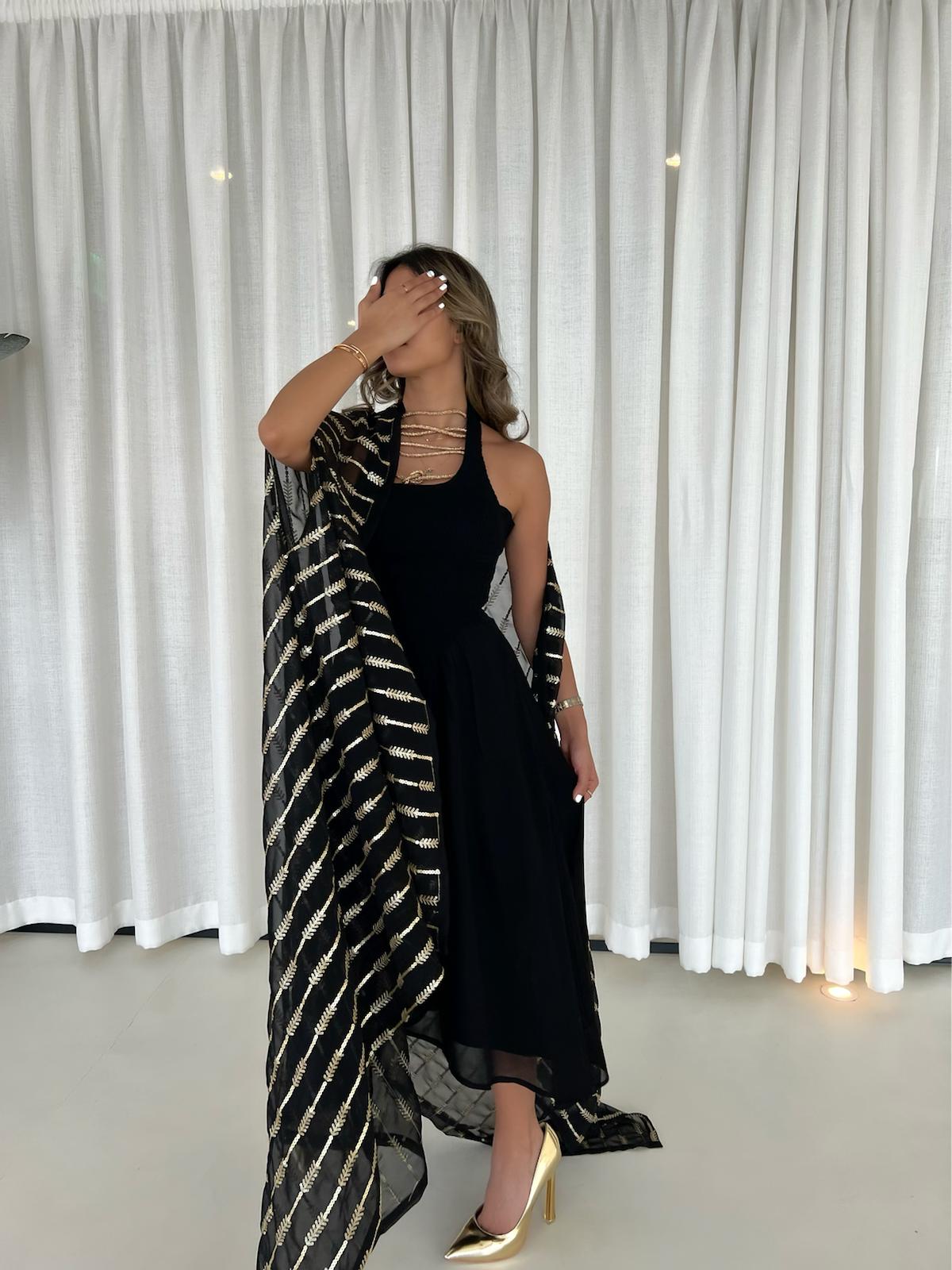 Black golden kaftan