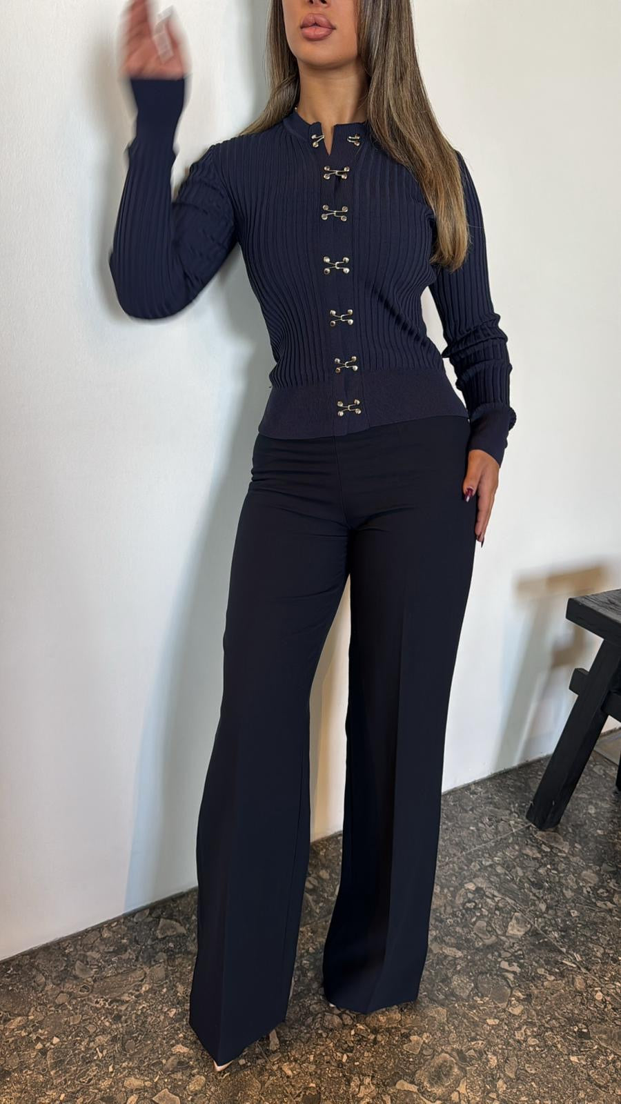 Navy blue chains- top