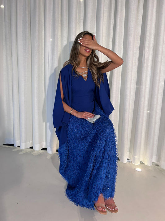 Swarovski lines dress( Royal Blue)