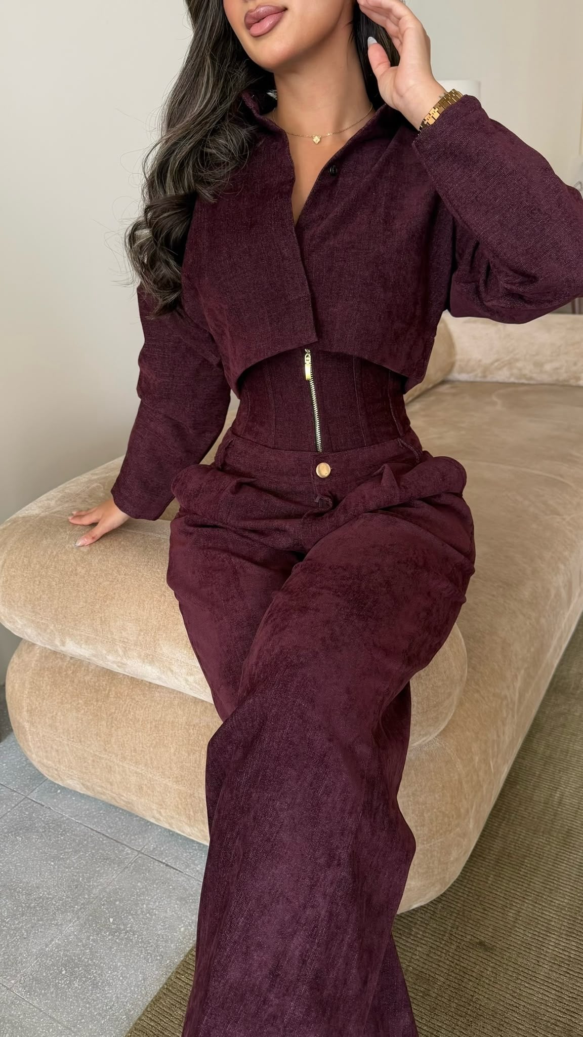 Oct corset - Burgundy