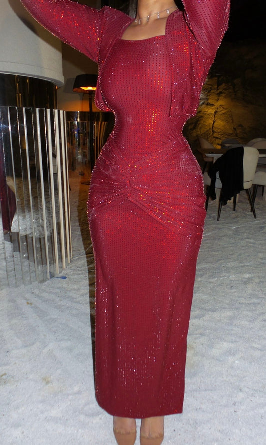 Red sparkly