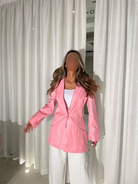Crystal pink blazer