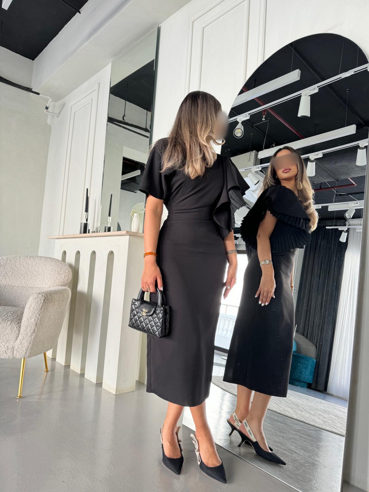 Ruffle blisse-black